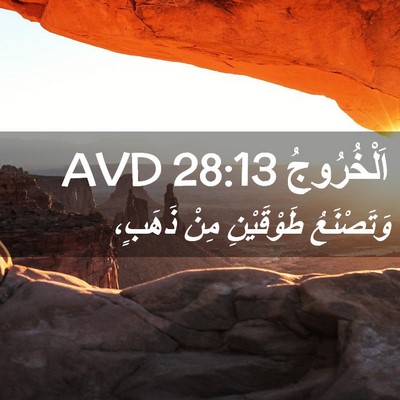 Picture 02 - اَلْخُرُوجُ 28:13 AVD - وَتَصْنَعُ طَوْقَيْنِ - Bible Verse Picture