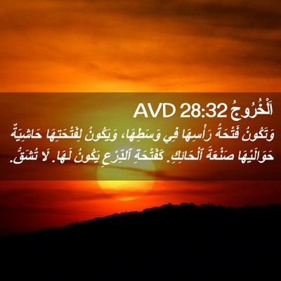 Picture 02 - اَلْخُرُوجُ 28:32 AVD - وَتَكُونُ فَتْحَةُ - Bible Verse Picture
