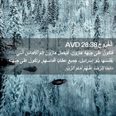 Picture 02 - اَلْخُرُوجُ 28:38 AVD - فَتَكُونُ عَلَى جِبْهَةِ - Bible Verse Picture