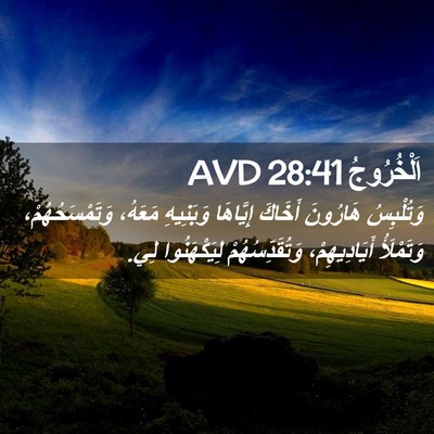 Picture 02 - اَلْخُرُوجُ 28:41 AVD - وَتُلْبِسُ هَارُونَ - Bible Verse Picture