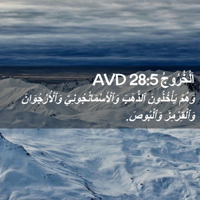Picture 02 - اَلْخُرُوجُ 28:5 AVD - وَهُمْ يَأْخُذُونَ - Bible Verse Picture