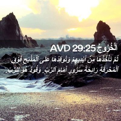 Picture 02 - اَلْخُرُوجُ 29:25 AVD - ثُمَّ تَأْخُذُهَا مِنْ - Bible Verse Picture