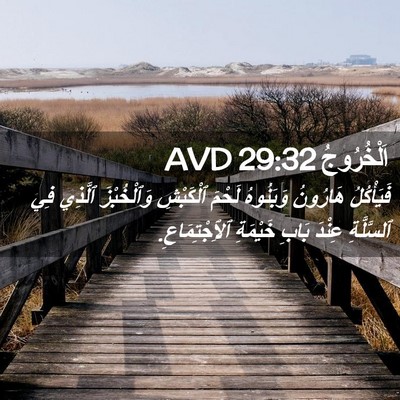 Picture 02 - اَلْخُرُوجُ 29:32 AVD - فَيَأْكُلُ هَارُونُ - Bible Verse Picture