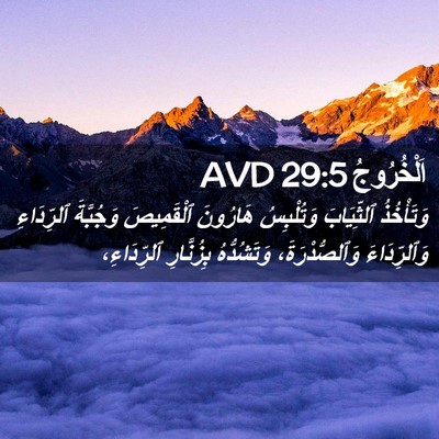 Picture 02 - اَلْخُرُوجُ 29:5 AVD - وَتَأْخُذُ ٱلثِّيَابَ - Bible Verse Picture