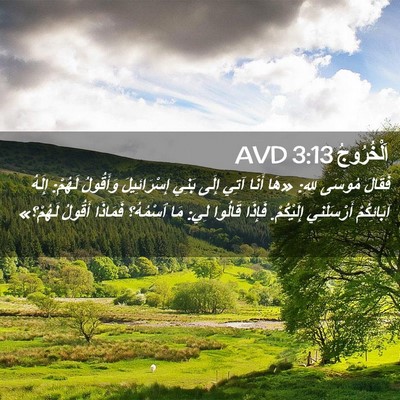 Picture 02 - اَلْخُرُوجُ 3:13 AVD - فَقَالَ مُوسَى لِلهِ: «هَا - Bible Verse Picture
