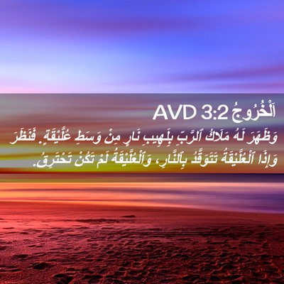 Picture 02 - اَلْخُرُوجُ 3:2 AVD - وَظَهَرَ لَهُ مَلَاكُ - Bible Verse Picture