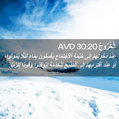 Picture 02 - اَلْخُرُوجُ 30:20 AVD - عِنْدَ دُخُولِهِمْ إِلَى - Bible Verse Picture
