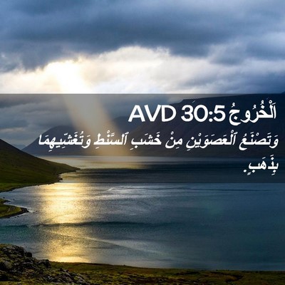Picture 02 - اَلْخُرُوجُ 30:5 AVD - وَتَصْنَعُ ٱلْعَصَوَيْنِ - Bible Verse Picture