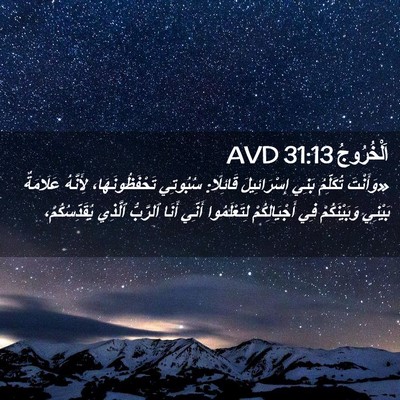 Picture 02 - اَلْخُرُوجُ 31:13 AVD - «وَأَنْتَ تُكَلِّمُ بَنِي - Bible Verse Picture