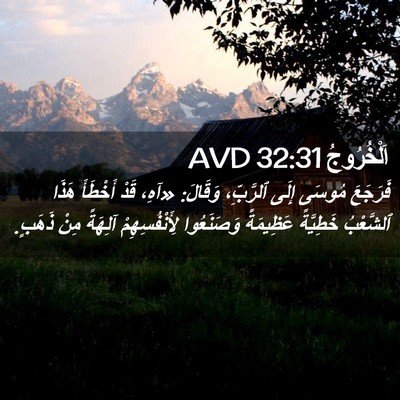 Picture 02 - اَلْخُرُوجُ 32:31 AVD - فَرَجَعَ مُوسَى إِلَى - Bible Verse Picture