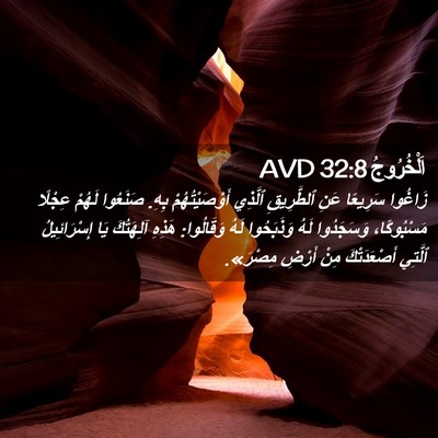 Picture 02 - اَلْخُرُوجُ 32:8 AVD - زَاغُوا سَرِيعًا عَنِ - Bible Verse Picture