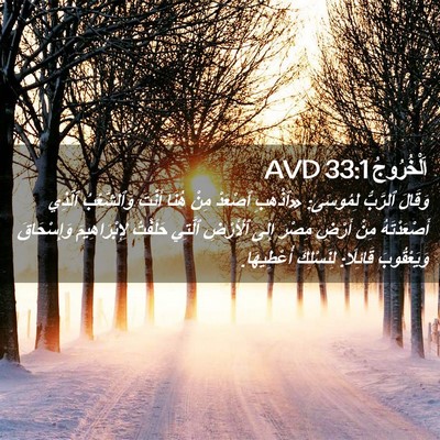 Picture 02 - اَلْخُرُوجُ 33:1 AVD - وَقَالَ ٱلرَّبُّ لِمُوسَى: - Bible Verse Picture