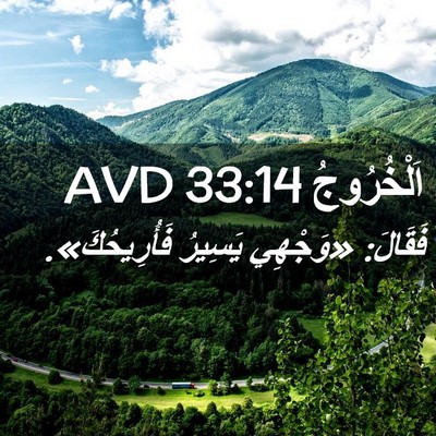 Picture 02 - اَلْخُرُوجُ 33:14 AVD - فَقَالَ: «وَجْهِي يَسِيرُ - Bible Verse Picture