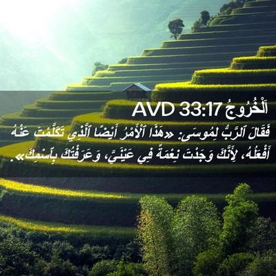 Picture 02 - اَلْخُرُوجُ 33:17 AVD - فَقَالَ ٱلرَّبُّ لِمُوسَى: - Bible Verse Picture
