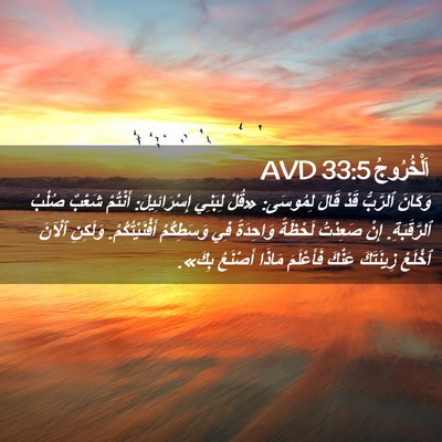 Picture 02 - اَلْخُرُوجُ 33:5 AVD - وَكَانَ ٱلرَّبُّ قَدْ - Bible Verse Picture