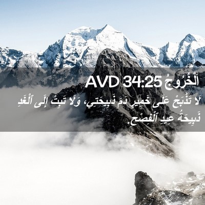 Picture 02 - اَلْخُرُوجُ 34:25 AVD - لَا تَذْبَحْ عَلَى خَمِيرٍ - Bible Verse Picture