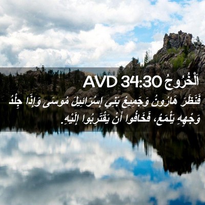 Picture 02 - اَلْخُرُوجُ 34:30 AVD - فَنَظَرَ هَارُونُ - Bible Verse Picture