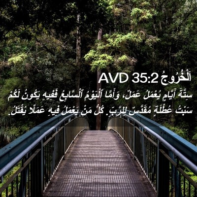 Picture 02 - اَلْخُرُوجُ 35:2 AVD - سِتَّةَ أَيَّامٍ يُعْمَلُ - Bible Verse Picture