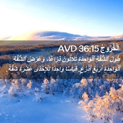 Picture 02 - اَلْخُرُوجُ 36:15 AVD - طُولُ ٱلشُّقَّةِ - Bible Verse Picture
