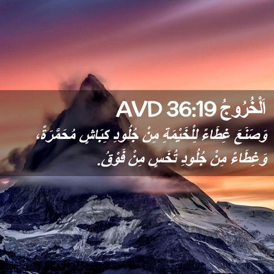 Picture 02 - اَلْخُرُوجُ 36:19 AVD - وَصَنَعَ غِطَاءً - Bible Verse Picture