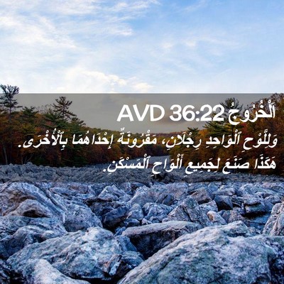 Picture 02 - اَلْخُرُوجُ 36:22 AVD - وَلِلَّوْحِ ٱلْوَاحِدِ - Bible Verse Picture