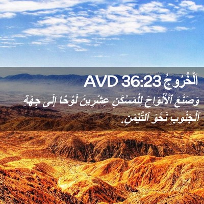 Picture 02 - اَلْخُرُوجُ 36:23 AVD - وَصَنَعَ ٱلْأَلْوَاحَ - Bible Verse Picture