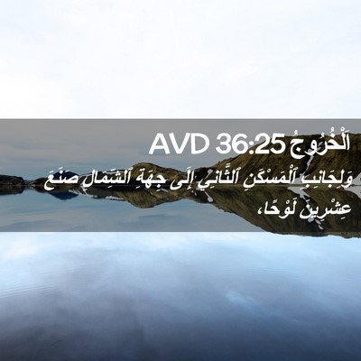 Picture 02 - اَلْخُرُوجُ 36:25 AVD - وَلِجَانِبِ ٱلْمَسْكَنِ - Bible Verse Picture