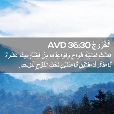 Picture 02 - اَلْخُرُوجُ 36:30 AVD - فَكَانَتْ ثَمَانِيَةَ - Bible Verse Picture