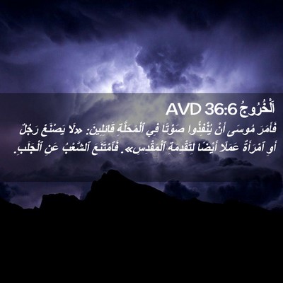 Picture 02 - اَلْخُرُوجُ 36:6 AVD - فَأَمَرَ مُوسَى أَنْ - Bible Verse Picture
