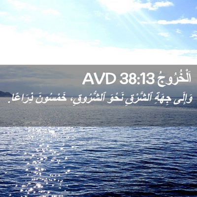 Picture 02 - اَلْخُرُوجُ 38:13 AVD - وَإِلَى جِهَةِ ٱلشَّرْقِ - Bible Verse Picture