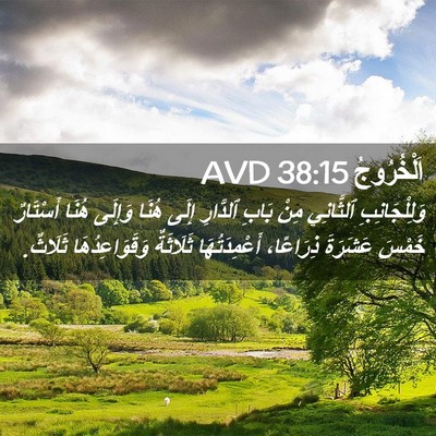 Picture 02 - اَلْخُرُوجُ 38:15 AVD - وَلِلْجَانِبِ ٱلثَّانِي - Bible Verse Picture