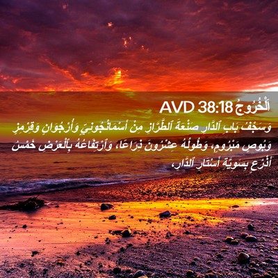 Picture 02 - اَلْخُرُوجُ 38:18 AVD - وَسَجْفُ بَابِ ٱلدَّارِ - Bible Verse Picture