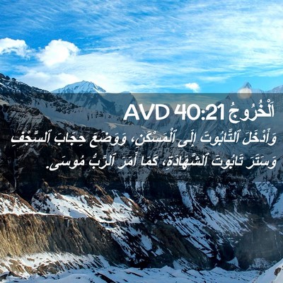 Picture 02 - اَلْخُرُوجُ 40:21 AVD - وَأَدْخَلَ ٱلتَّابُوتَ - Bible Verse Picture