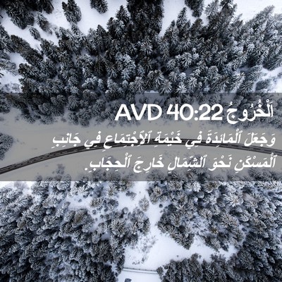 Picture 02 - اَلْخُرُوجُ 40:22 AVD - وَجَعَلَ ٱلْمَائِدَةَ فِي - Bible Verse Picture