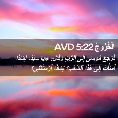 Picture 02 - اَلْخُرُوجُ 5:22 AVD - فَرَجَعَ مُوسَى إِلَى - Bible Verse Picture