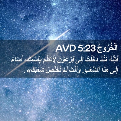 Picture 02 - اَلْخُرُوجُ 5:23 AVD - فَإِنَّهُ مُنْذُ دَخَلْتُ - Bible Verse Picture