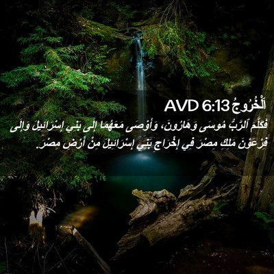 Picture 02 - اَلْخُرُوجُ 6:13 AVD - فَكَلَّمَ ٱلرَّبُّ مُوسَى - Bible Verse Picture