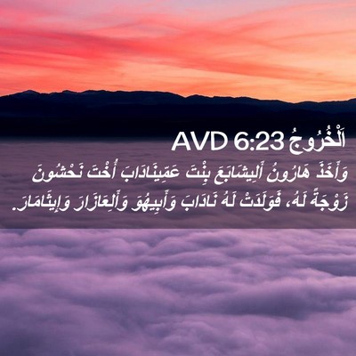 Picture 02 - اَلْخُرُوجُ 6:23 AVD - وَأَخَذَ هَارُونُ - Bible Verse Picture