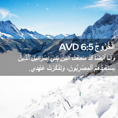 Picture 02 - اَلْخُرُوجُ 6:5 AVD - وَأَنَا أَيْضًا قَدْ - Bible Verse Picture