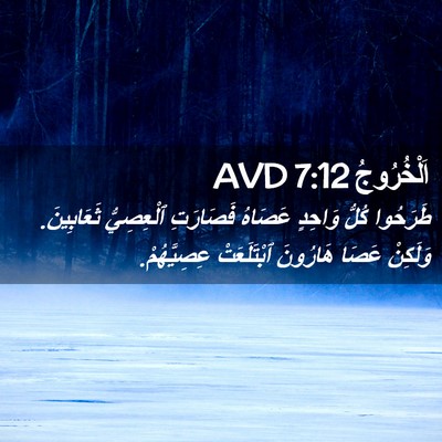 Picture 02 - اَلْخُرُوجُ 7:12 AVD - طَرَحُوا كُلُّ وَاحِدٍ - Bible Verse Picture