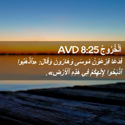 Picture 02 - اَلْخُرُوجُ 8:25 AVD - فَدَعَا فِرْعَوْنُ مُوسَى - Bible Verse Picture