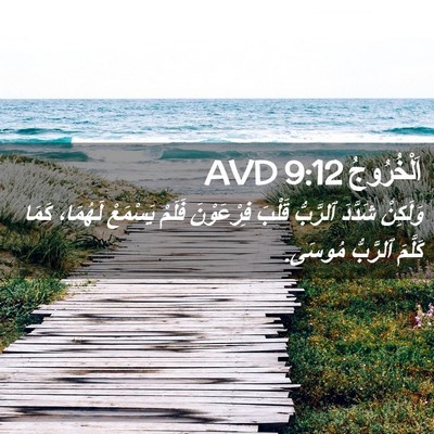 Picture 02 - اَلْخُرُوجُ 9:12 AVD - وَلَكِنْ شَدَّدَ ٱلرَّبُّ - Bible Verse Picture