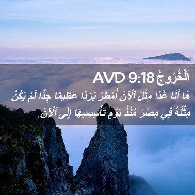 Picture 02 - اَلْخُرُوجُ 9:18 AVD - هَا أَنَا غَدًا مِثْلَ - Bible Verse Picture