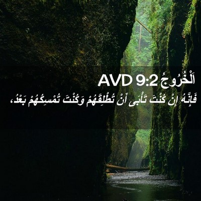 Picture 02 - اَلْخُرُوجُ 9:2 AVD - فَإِنَّهُ إِنْ كُنْتَ - Bible Verse Picture