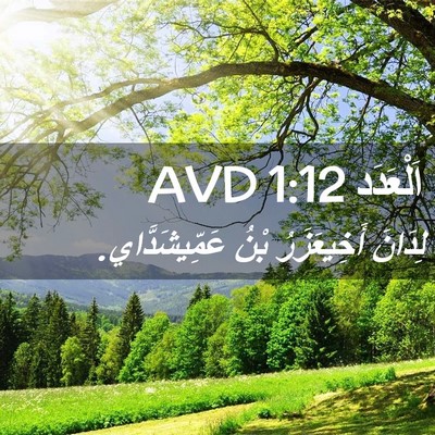 Picture 02 - اَلْعَدَد 1:12 AVD - لِدَانَ أَخِيعَزَرُ بْنُ - Bible Verse Picture