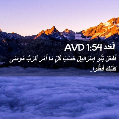 Picture 02 - اَلْعَدَد 1:54 AVD - فَفَعَلَ بَنُو - Bible Verse Picture