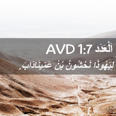 Picture 02 - اَلْعَدَد 1:7 AVD - لِيَهُوذَا نَحْشُونُ بْنُ - Bible Verse Picture