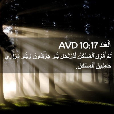 Picture 02 - اَلْعَدَد 10:17 AVD - ثُمَّ أُنْزِلَ - Bible Verse Picture