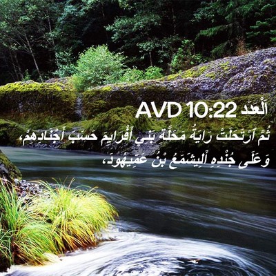 Picture 02 - اَلْعَدَد 10:22 AVD - ثُمَّ ٱرْتَحَلَتْ رَايَةُ - Bible Verse Picture