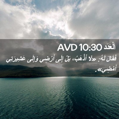 Picture 02 - اَلْعَدَد 10:30 AVD - فَقَالَ لَهُ: «لَا - Bible Verse Picture
